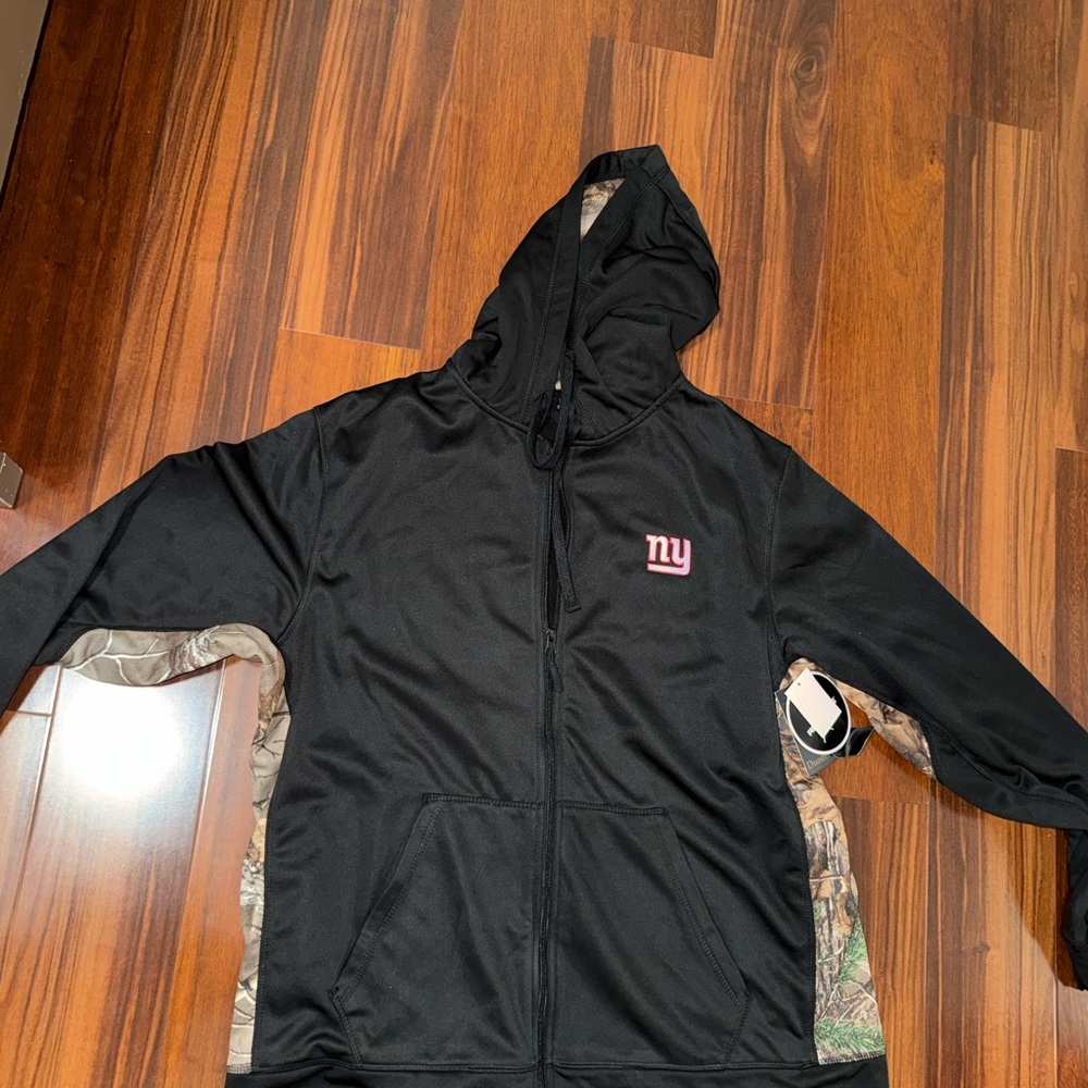 Black Hooded Jacket with Logo